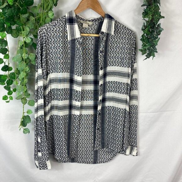 bob timberlake button front flannel shirt S - Picture 1 of 5